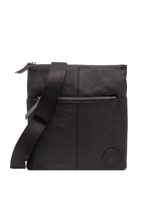 TIMBERLAND KENNEBUNK Leather bag with pocket black - Over-the-shoulder Bags for Men
