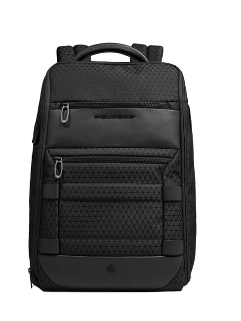 PIQUADRO HEXAGON 2-in-1 backpack, 15.6" laptop holder Black - Laptop backpacks