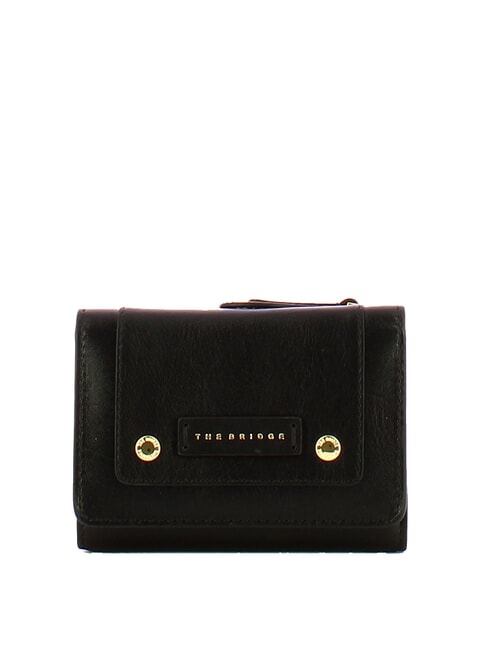 THE BRIDGE CECILIA Leather wallet Black Gold - Women’s Wallets