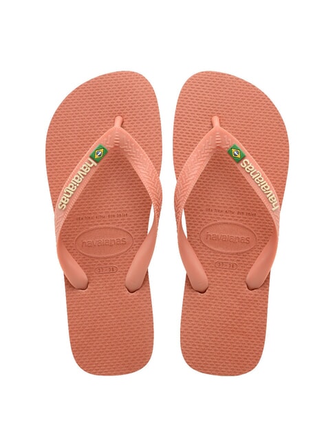 HAVAIANAS BRASIL LOGO Men's flip flops pink clay - Unisex shoes