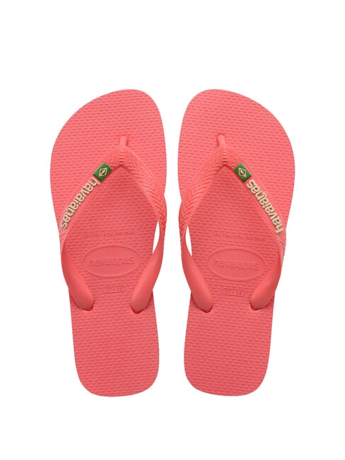 HAVAIANAS BRASIL LOGO Men's flip flops tropical coral - Unisex shoes