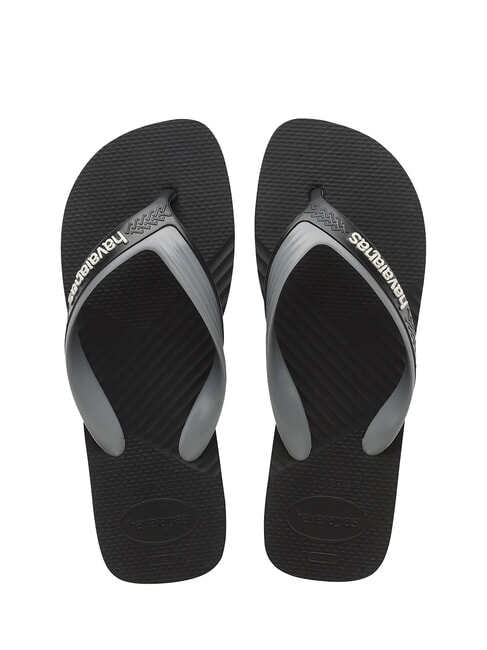 HAVAIANAS DUAL Flip-flops black/steel grey - Men’s shoes