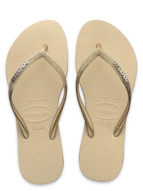 HAVAIANAS SLIM SPARKLE Flip flops SAND / GRAY - Women’s shoes