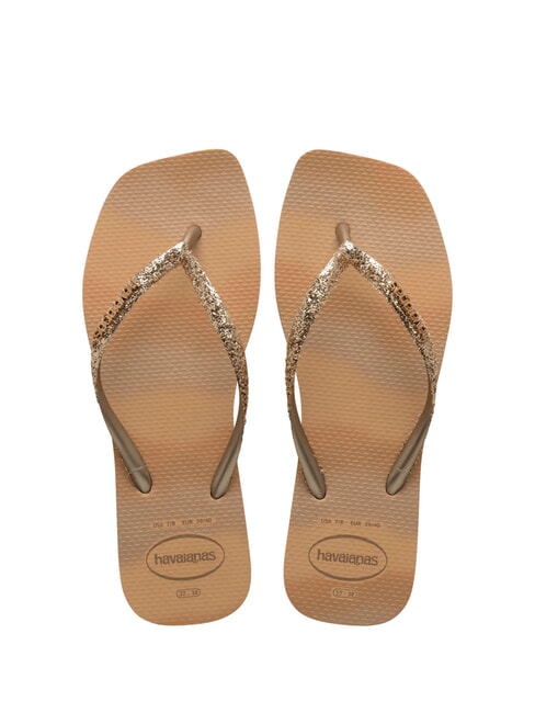 HAVAIANAS STYLESLIM SQUARE GLITTER Square flip-flops golden - Women’s shoes