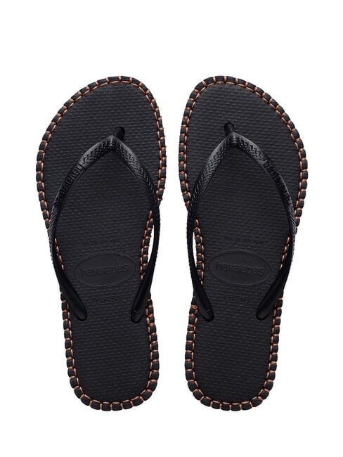HAVAIANAS SLIM FLATFORM Flip-flops BLACK - Women’s shoes