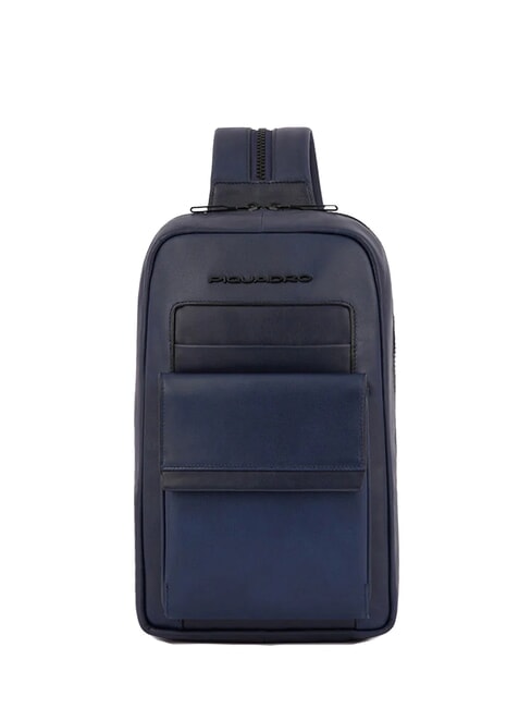PIQUADRO FINN  Backpack / Shoulder bag in leather blue - Laptop backpacks