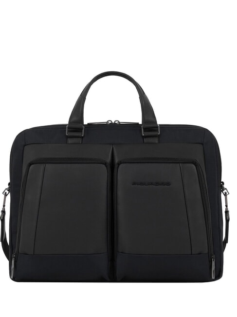 PIQUADRO WALLABY 15" laptop briefcase Black - Work Briefcases