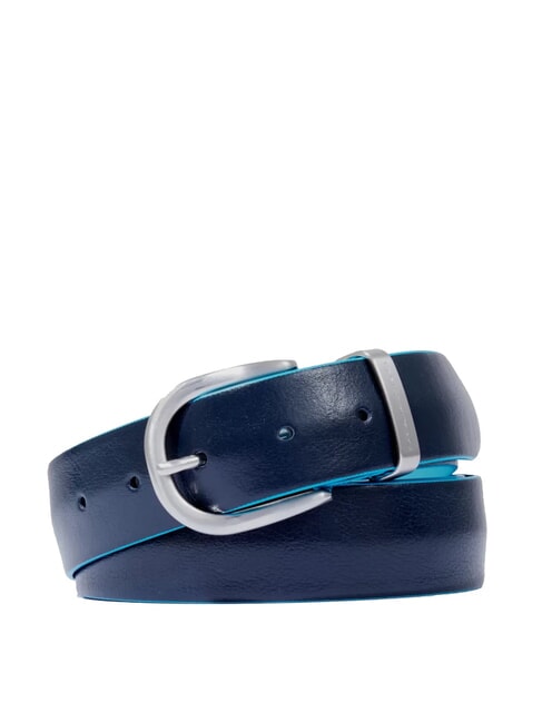 PIQUADRO BLUE SQUARE Leather belt Made in Italy blue - Belts