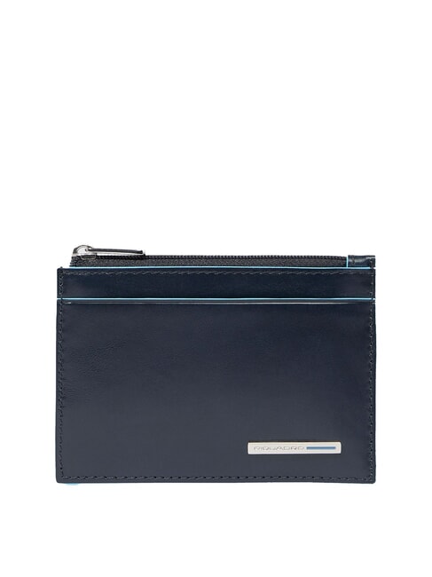 PIQUADRO BLUE SQUARE Leather key pouch blue - Key holders