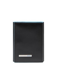 PIQUADRO BLUE SQUARE Leather wallet Black - Men’s Wallets - 1