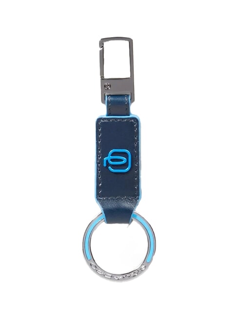 PIQUADRO BLUE SQUARE Leather charm keychain blue - Key holders