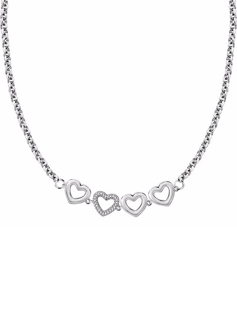 MORELLATO BAGLIORI 4 hearts choker necklace STEEL - Necklaces