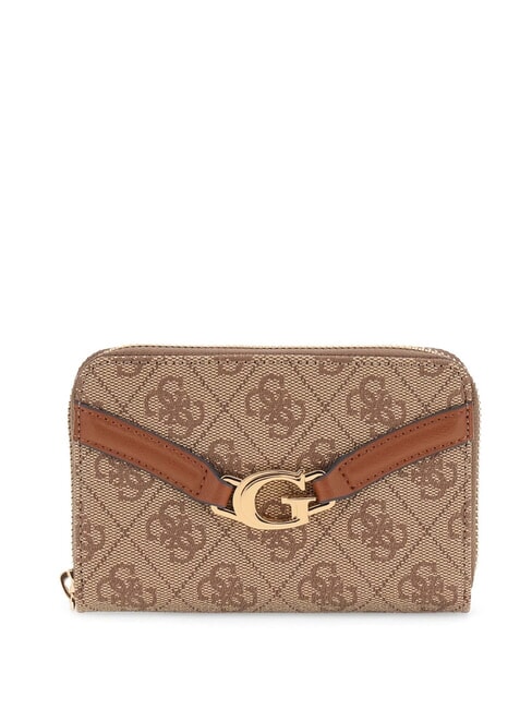 GUESS DEA Medium Zip Around Wallet MILK LOGO - Women’s Wallets