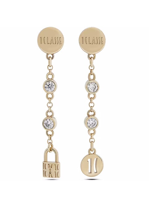 ALVIERO MARTINI PRIMA CLASSE RAMBLA Long silver earrings gold - Earrings
