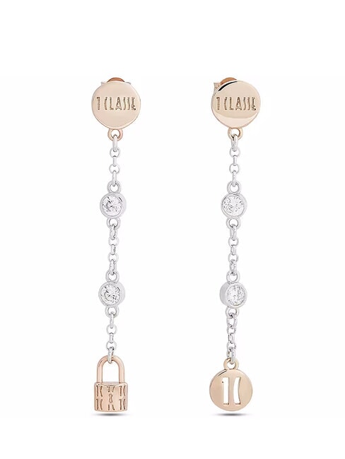ALVIERO MARTINI PRIMA CLASSE RAMBLA Long silver earrings two tone - Earrings