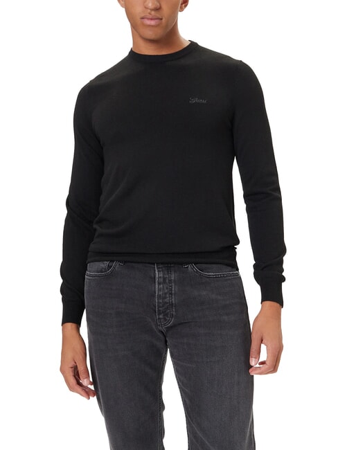 GUESS DANIEL Crew neck sweater jetbla - Men's Sweaters