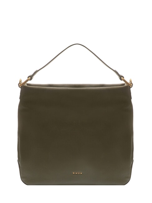 FRANCESCO BIASIA NOVEAU Leather satchel bag with shoulder strap moss - Women’s Bags