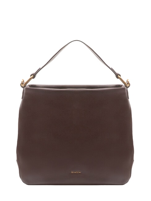 FRANCESCO BIASIA NOVEAU Leather satchel bag with shoulder strap prune - Women’s Bags
