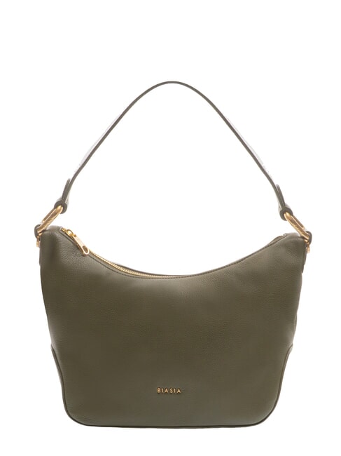 FRANCESCO BIASIA NOVEAU Leather shoulder bag with shoulder strap moss - Women’s Bags