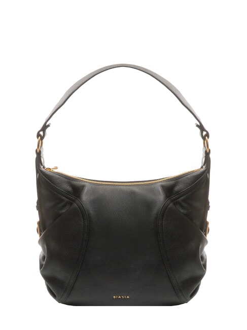 FRANCESCO BIASIA WEAVE Leather hobo bag black - Women’s Bags