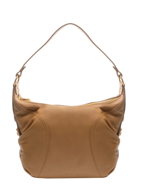 FRANCESCO BIASIA WEAVE Leather hobo bag camel - Women’s Bags