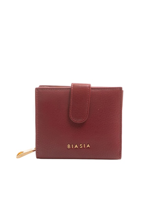 BIASIA EDA Compact leather wallet Burgundy - Women’s Wallets