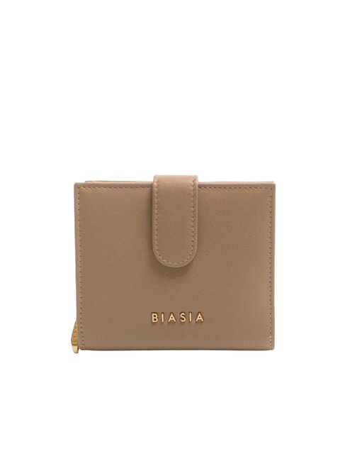 BIASIA EDA Compact leather wallet taupe - Women’s Wallets