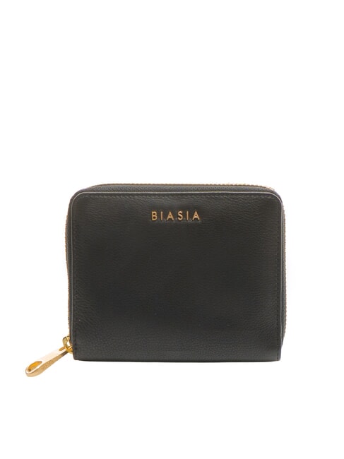 BIASIA EDA Medium zip-around leather wallet black - Women’s Wallets
