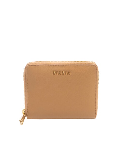 FRANCESCO BIASIA EDA Medium zip-around leather wallet camel - Women’s Wallets