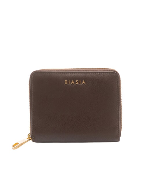 BIASIA EDA Medium zip-around leather wallet dark - Women’s Wallets