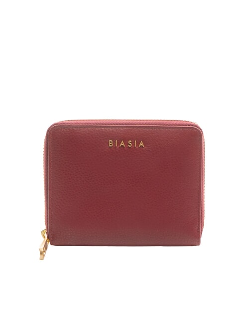 FRANCESCO BIASIA EDA Medium zip-around leather wallet Burgundy - Women’s Wallets