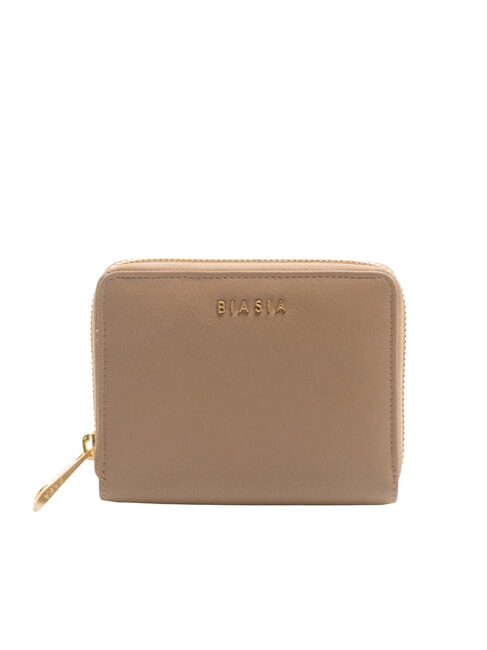 BIASIA EDA Medium zip-around leather wallet taupe - Women’s Wallets