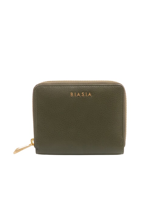 BIASIA EDA Medium zip-around leather wallet moss - Women’s Wallets