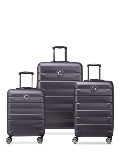 DELSEY AIR ARMOUR Set of 3 trolleys: cabin+medium, large exp purple - Trolley Set