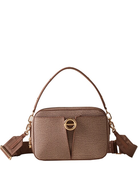 BORBONESE TULIP Mini handbag with shoulder strap mushroom - Women’s Bags