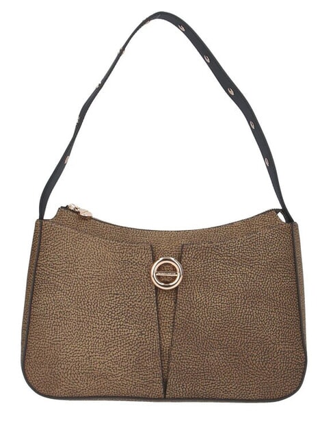 BORBONESE TULIP Shoulder bag natural op / black - Women’s Bags