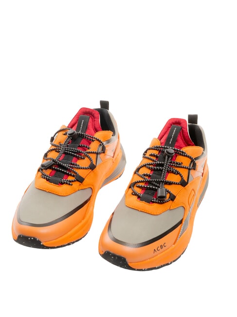 PIQUADRO CORNER 2.0 SPECIALE 2 Sneakers in recycled fabric ORANGE - Men’s shoes