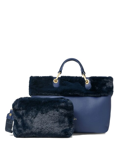 BRACCIALINI BETH FUR Handbag with clutch blue - Women’s Bags