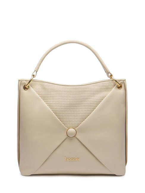 BRACCIALINI NAOMI Leather hobo shoulder bag beige - Women’s Bags