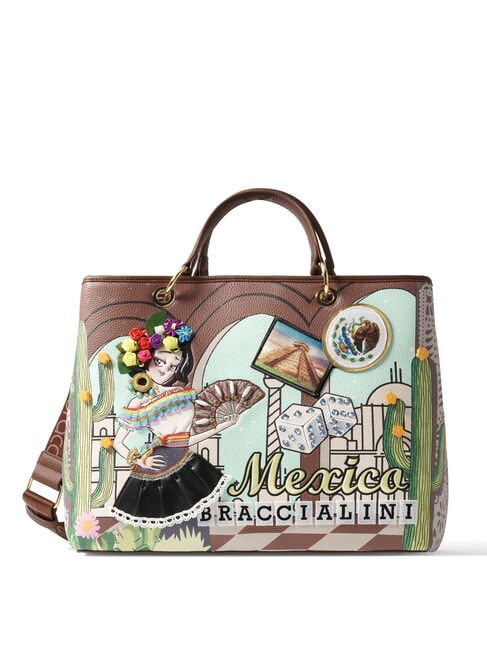 BRACCIALINI CARTOLINE MEXICO Handbag with shoulder strap multi - Women’s Bags