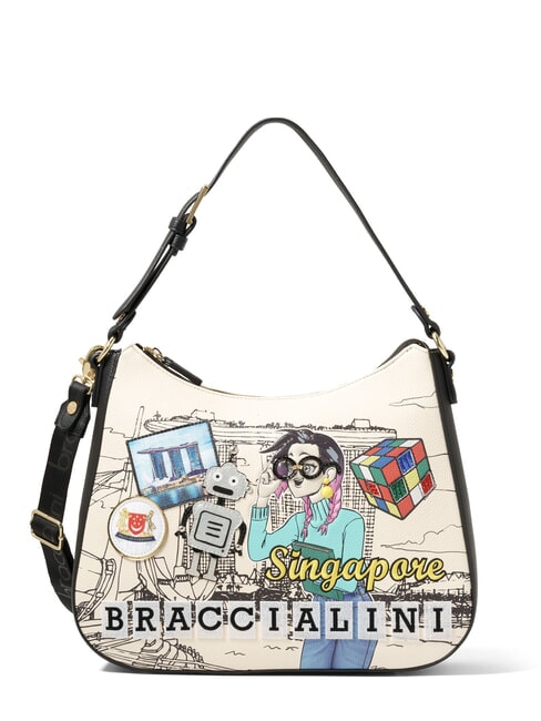 BRACCIALINI CARTOLINE SINGAPORE Hobo bag with shoulder strap multi - Women’s Bags