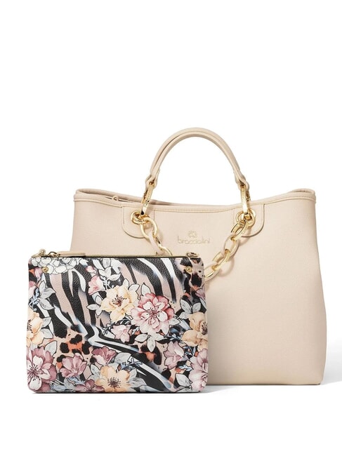 BRACCIALINI BETH Large handbag with clutch beige - Women’s Bags