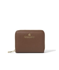 BRACCIALINI BASIC Small zip-around leather wallet brown - Women’s Wallets - 1