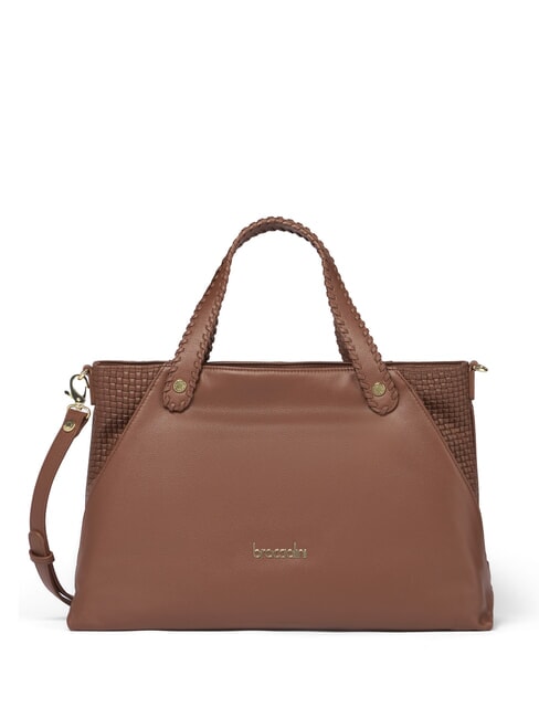BRACCIALINI NAOMI Leather handbag with shoulder strap brown - Women’s Bags
