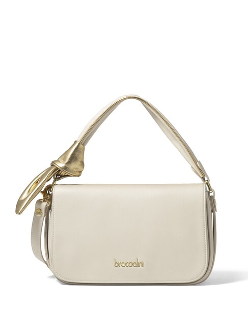 BRACCIALINI GRETA Leather handbag with shoulder strap beige - Women’s Bags