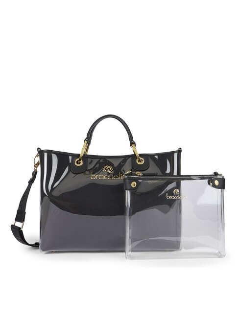 BRACCIALINI BETH JELLY Shiny handbag with pouch black - Women’s Bags