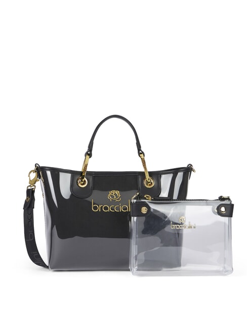 BRACCIALINI BETH JELLY Small shiny handbag with pouch black - Women’s Bags