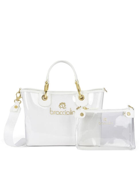 BRACCIALINI BETH JELLY Small shiny handbag with pouch white - Women’s Bags