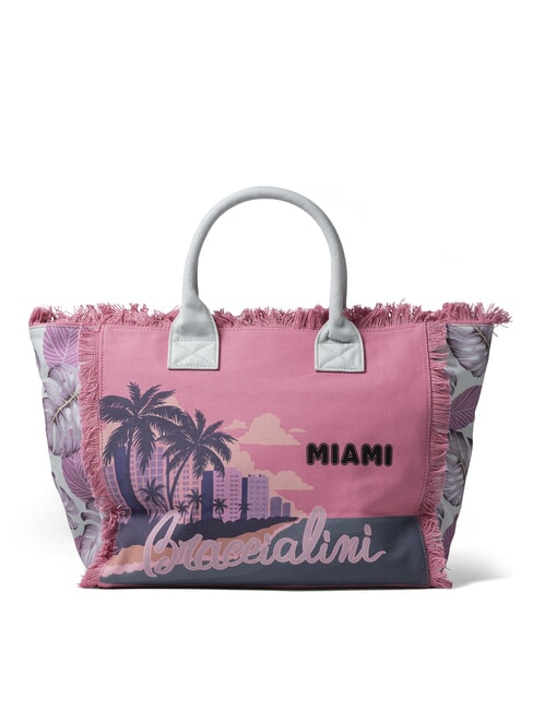 BRACCIALINI SUMMER Canvas tote bag with print Miami - Women’s Bags