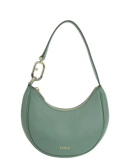 FURLA PRIMAVERA Small calf leather shoulder bag olive - Women’s Bags